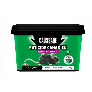 CAUSSADE CARPT200 Boîte Raticide Canadien Forte Infestation Appât