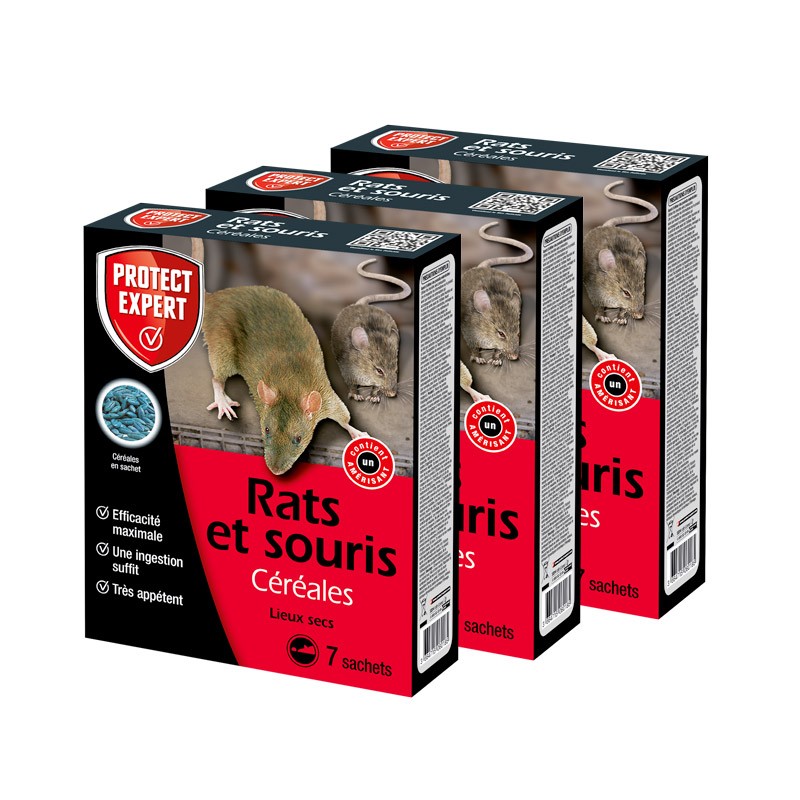 Lot de 2 boites Raticide Rats & Souris - Pat'Appât Espèces