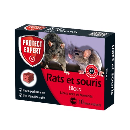 Raticide canadien Caussade forte infestation • 12 blocs pâte